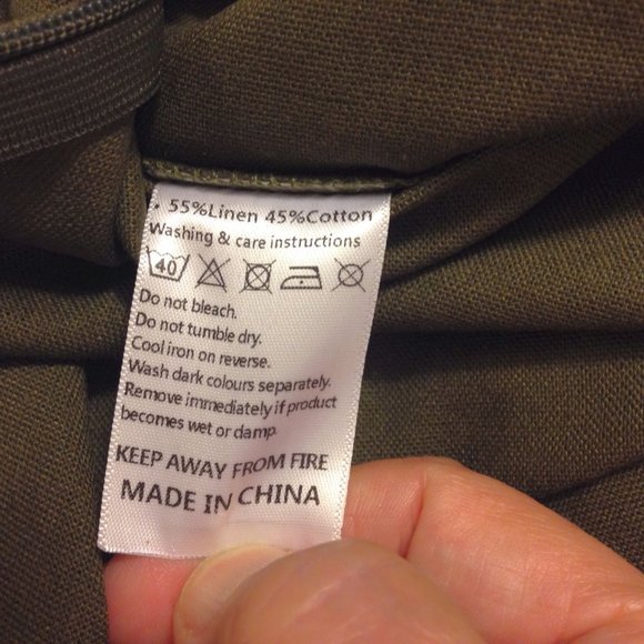 Linen and Cotton Blend Decorative Pillow Cover - Picture 3 of 5